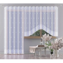 Hotová záclona alebo balkónový komplet, BEGI, biela 280 x 130 cm