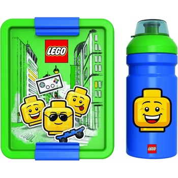 LEGO® Iconic Boy desiatový set fľašu a box modrá zelená