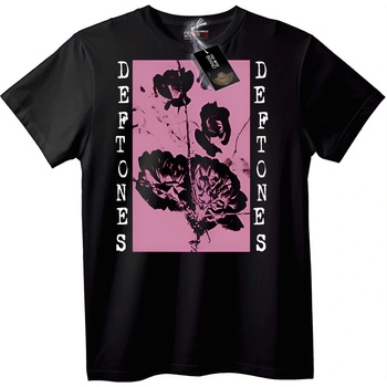 NOONEBRAND Тениска Deftones с флорален дизайн - 2XL, Black