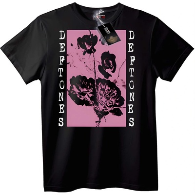 NOONEBRAND Тениска Deftones с флорален дизайн - 2XL, Black