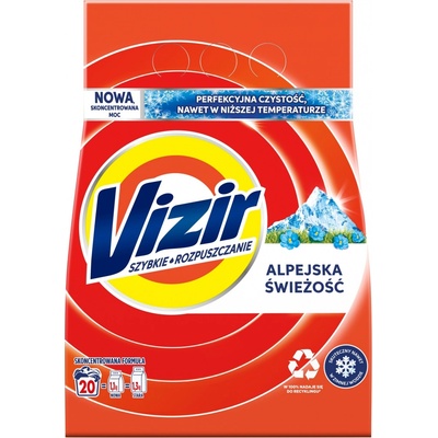Vizir Prací prášek na bílé prádlo Alpská svěžest 20 PD 1,1 kg