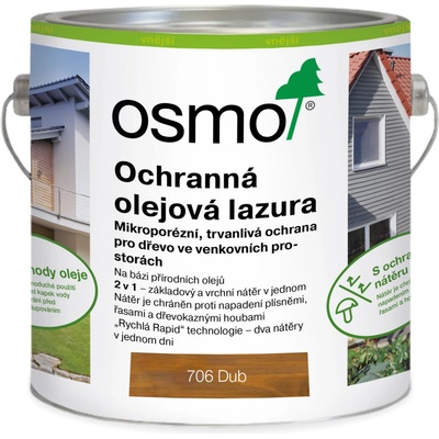 Osmo 706 Ochranná olejová lazura 2,5 l Dub – Hledejceny.cz