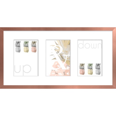 STYLER Рамка за 3 снимки Sanremo 23 x 46 см бронз (RA-14455)