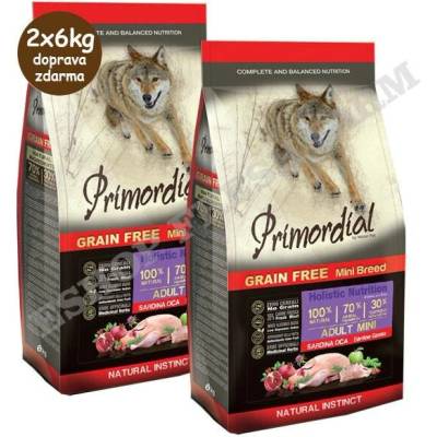 MisterPet Primordial Grain Free Adult Mini Sardine & Goose 2 x 6 kg