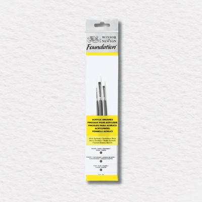 ŠTETCE NA AKRYL - WINSOR & NEWTON - FOUNDATION - KRÁTKA NÁSADA - MIX | 3 KS