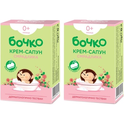 Бочко Бебешки крем-сапун Бочко - Смрадлика, 2 х 75 g