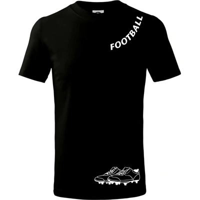 Football nápis šikmo tričko detské čierna
