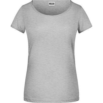 James&Nicholson Dámske tričko JN8001 Grey Heather