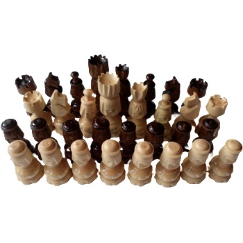 Magic Puzzle Box Ръчно издълбано лице, подобно на мъжки дървени фигури за шах, Кралят е 9 см кафяв (_c1f6ea08a2)