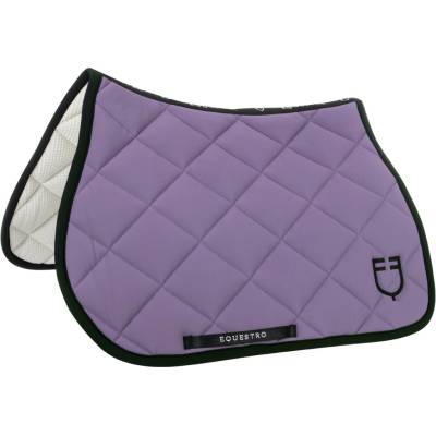 Equestro Jumping saddle pad with embroidered logo black line edition Šedá