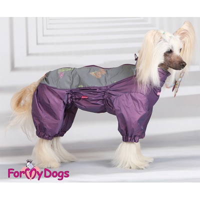 FOR MY DOGS pláštěnka PURPLE BUTTERFLIES fialová