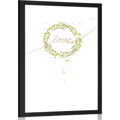Plakát s minimalistickým nápisem Love - 30x45 no frame