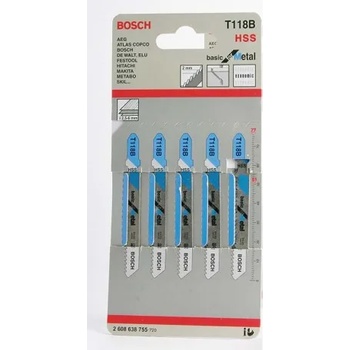 Bosch Нож за зеге Bosch с T-захват за метал комплект 67/92 мм, 13-11 TPI, 5 бр. , праволинейно, T 118 B-2 608 631 014