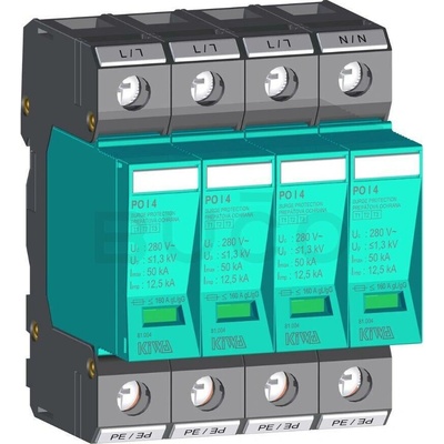 Kiwa KIWA zvodič prepätia T1+T2, 4p, 280 V, 12.5 kA, AC (81.004) 42726