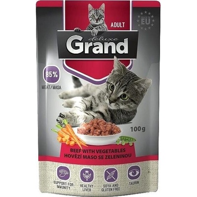 Grand deluxe 100% hovězí se zeleninou 12 x 100 g