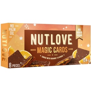 ALLNUTRITION NutLove Magic Cards | No Palm Oil ~ No Sugar Added [104 грама] Шоколад с портокал