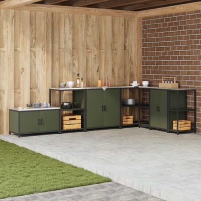 vidaXL Съхранение в кухнята HATTEM Маслиненозелено 90 x 50 x 53 см (874999)