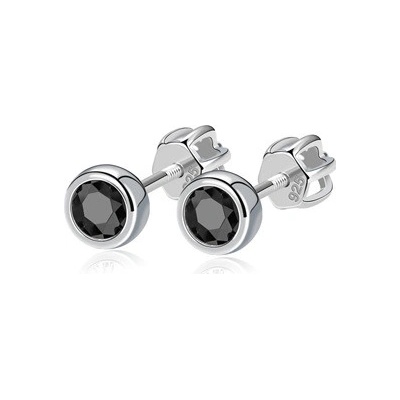 Nubis stříbrné černé zirkony NB-3652-K