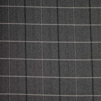 Kabátovina šedo-čierne káro, š.150