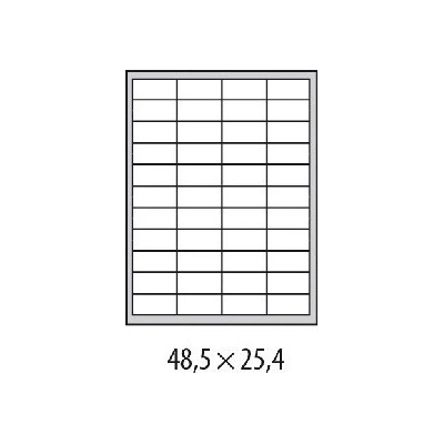 Etikety univerzálne 48,5x25,4mm Etibox A4 100 hárkov