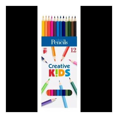 ICO Creative Kids: Шестоъгълни цветни моливи - 12 бр