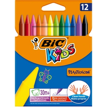 Plastidecor Voskovky 12 farieb Bic