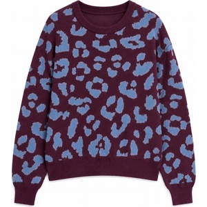 MAZINE Дамски пуловер Mazine Women's Leo Jacquard Knit Jumper - Burgundy / Smoke Blue - размер XS (117-3952-0111)