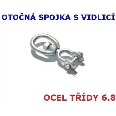 Otočné oko s vidlicí G-403, M10 / 640 kg, žárový zinek – Zboží Mobilmania