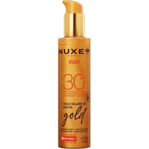 NUXE Sun Олио за придобиване на тен със златисти частици, SPF30, 150 ml - baby