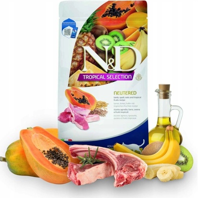 N&D Tropical Suché Krmivo s jehněčím masem pro kočky po kastraci 1,5 kg
