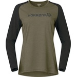 Norrøna Дамска фланелка с дълъг ръкав за колоездене Norrøna Women's Fjørå Equaliser Lightweight Long Sleeve Cycling jersey - Olive Night - размер XS (156-2576-0311)