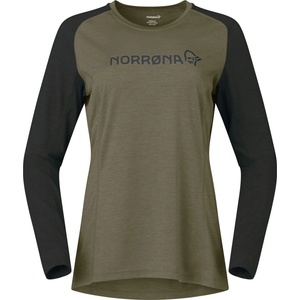 Norrøna Дамска фланелка с дълъг ръкав за колоездене Norrøna Women's Fjørå Equaliser Lightweight Long Sleeve Cycling jersey - Olive Night - размер XS (156-2576-0311)