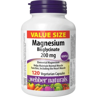 Webber Naturals Magnézium bisglycinát 200 mg 120 ks