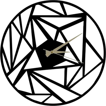 Bystag Часовник Bystag 826PIR2059, Стенен, 50х50 см, 2 мм, Метал, Кука за закачане, Черен (826PIR2059)