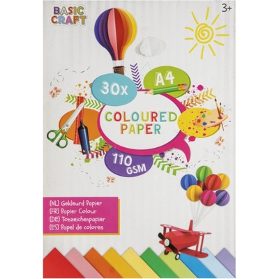 Grafix Barevné papíry A4, 110 g/m2 - 30 listů
