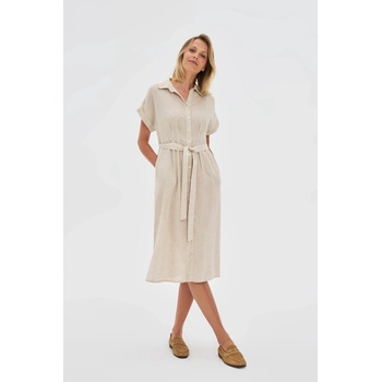 Moodo Дамски ризови рокли Moodo - бежови Moodo | Bezhov | ЖЕНИ | XS