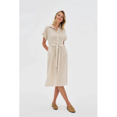 Moodo Дамски ризови рокли Moodo - бежови Moodo | Bezhov | ЖЕНИ | XS