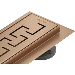 Mexen Flat 360° M15 въртящ се линеен сифон 90 см, четкана мед - 1C24090-40 (1C24090-40)
