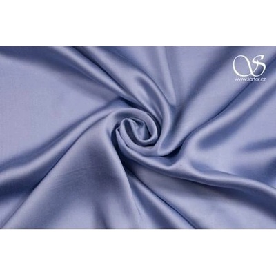 Lyocell satén, světle modrý