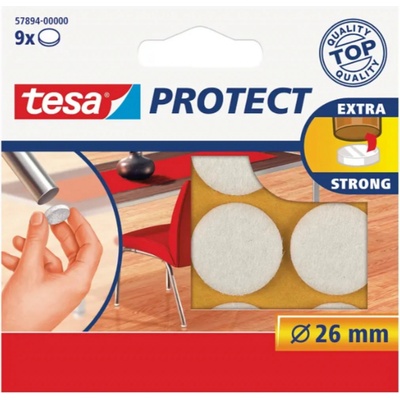 Tesa Ochranné podložky, proti poškriabaniu, 22 mm, Protect biela