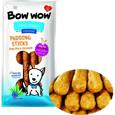 Mira mar Bow Wow XS Klobása pre psa hovädzí kolagén pečeň a juka 6ks 30cm