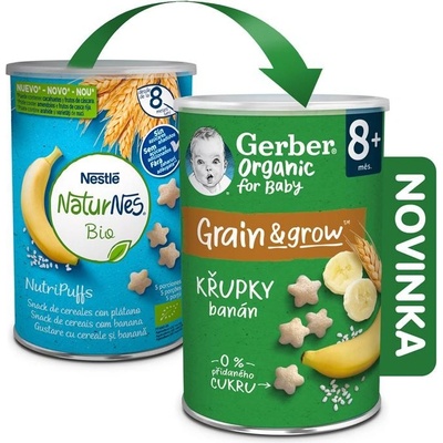 GERBER Organic chrumky banánové 35 g