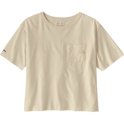 Patagonia Дамска тениска Patagonia Women's Fitz Roy Massif Easy Cut Pocket Tee T-shirt - Undyed Natural - размер XXL (916-7798-0416)
