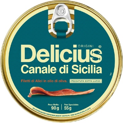 Delicius extra veľké sardely v olivovom oleji 90 g