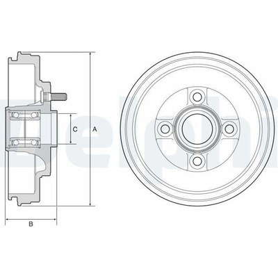 Brzdový buben DELPHI BFR589