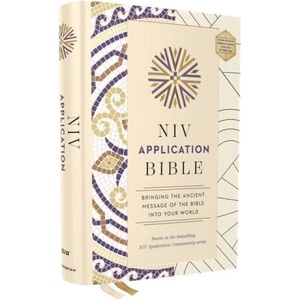 NIV Application Bible, Hardcover, Multi-Cream, Red Letter, Comfort Print (ISBN: 9780310465096)