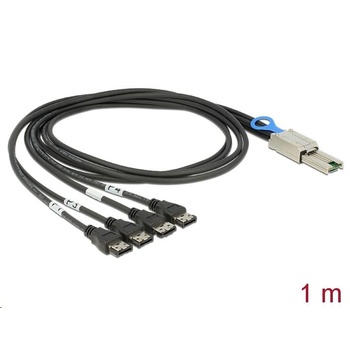 Delock 83064 mini SAS - eSATA кабел (SFF 8088 - 4бр. eSATA), 1m (83064)