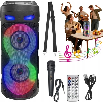 OBROVSKÝ PŘENOSNÝ BEZDRÁTOVÝ REPRODUKTOR LTC KARAOKE BLUETOOTH 600W