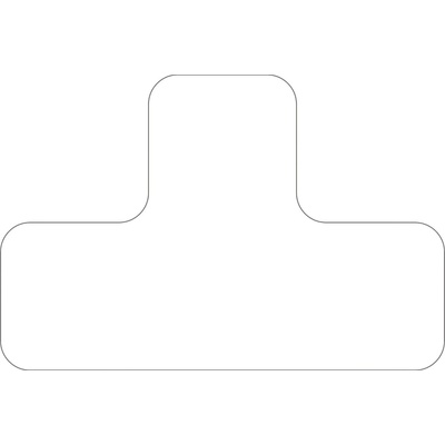 Samolepicí značení umístění palet WT-5210, tvar ''T'' – polyester, bílá, 100×150×50 mm, balení 25 ks