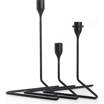 Born in Sweden Свещници за класически свещи Puzzle черни 3 бр (7340148-3)